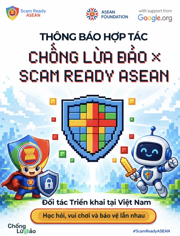 Thông báo hợp tác Chống Lừa Đảo và Scam Ready ASEAN: đối tác triển khai tại Việt Nam